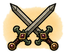 Crossed swords